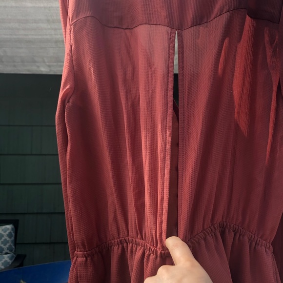 BCBG Button Front Long-Sleeve Romper - Picture 6 of 6